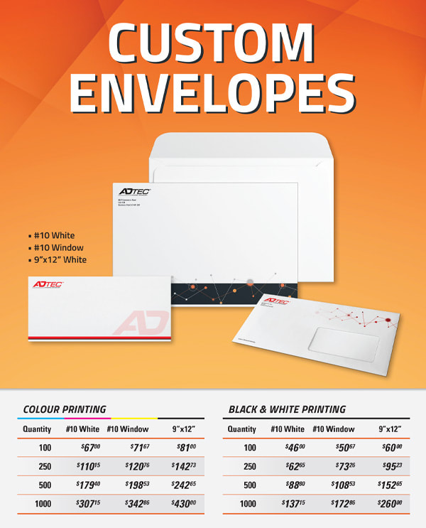 Custom Printed Envelopes Promotional Flyer